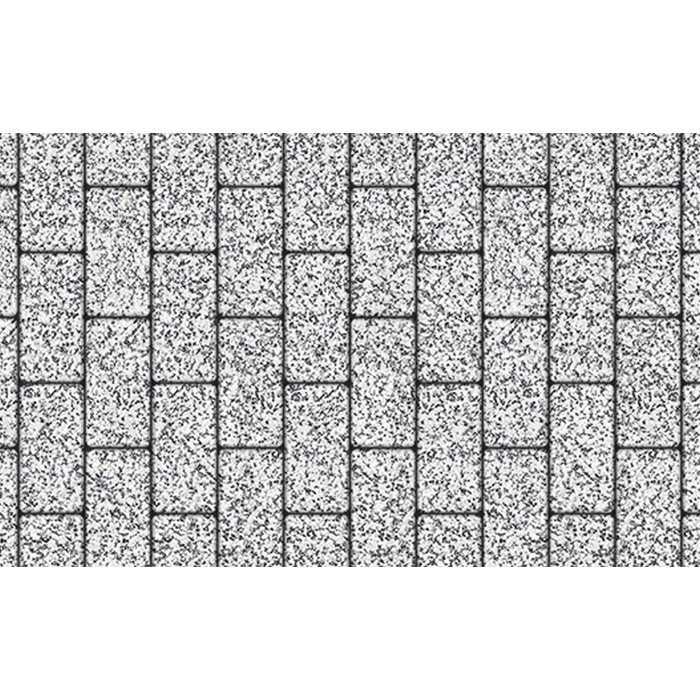 Плитка тротуарная Прямоугольник (Ла-Линия) Б.2.П.8 Стоунмикс бело-чёрный 200x100x80 мм
